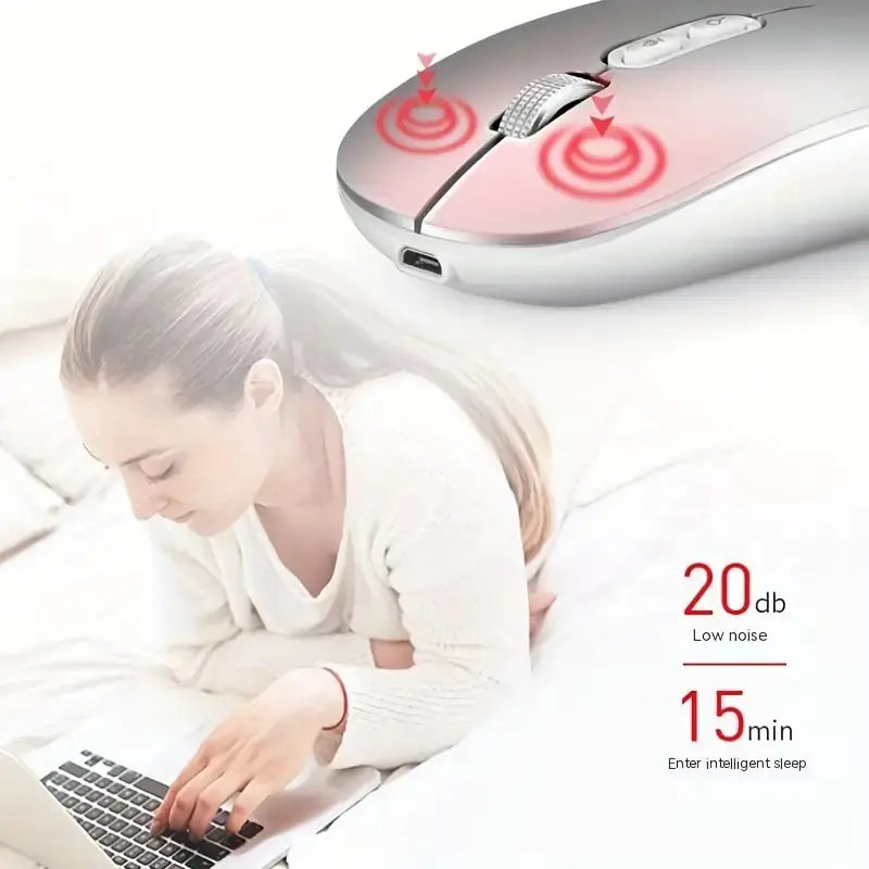 Dual-Mode Rechargeable AI Voice Mouse for English Users