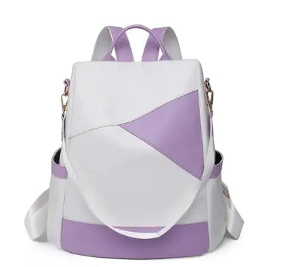 Bicolor Anti-Theft Backpack for Travel (One Piece)